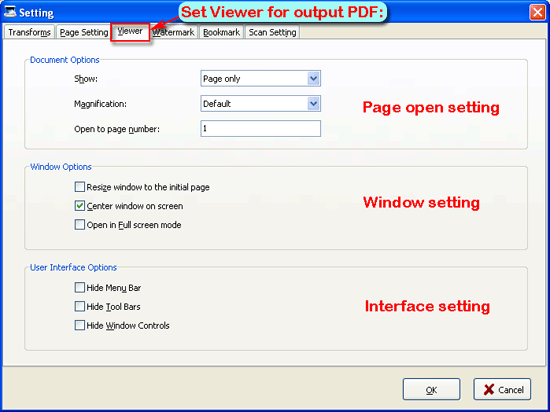 a-pdf scan paper settings viewer